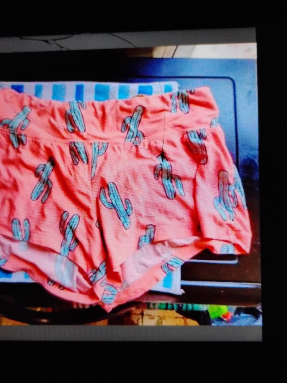 Women’s Coral Cactus Print Lounge Shorts